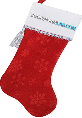 BookwormLab.com Christmas Red Sock