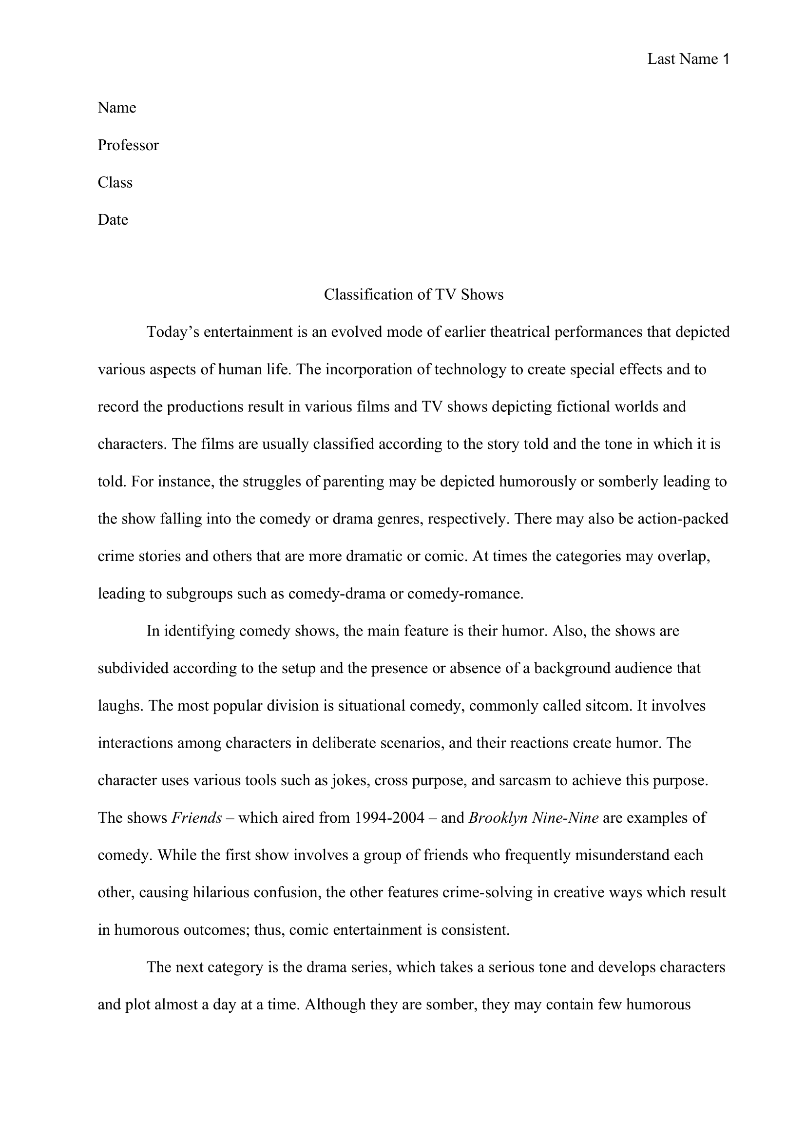 classification books essay