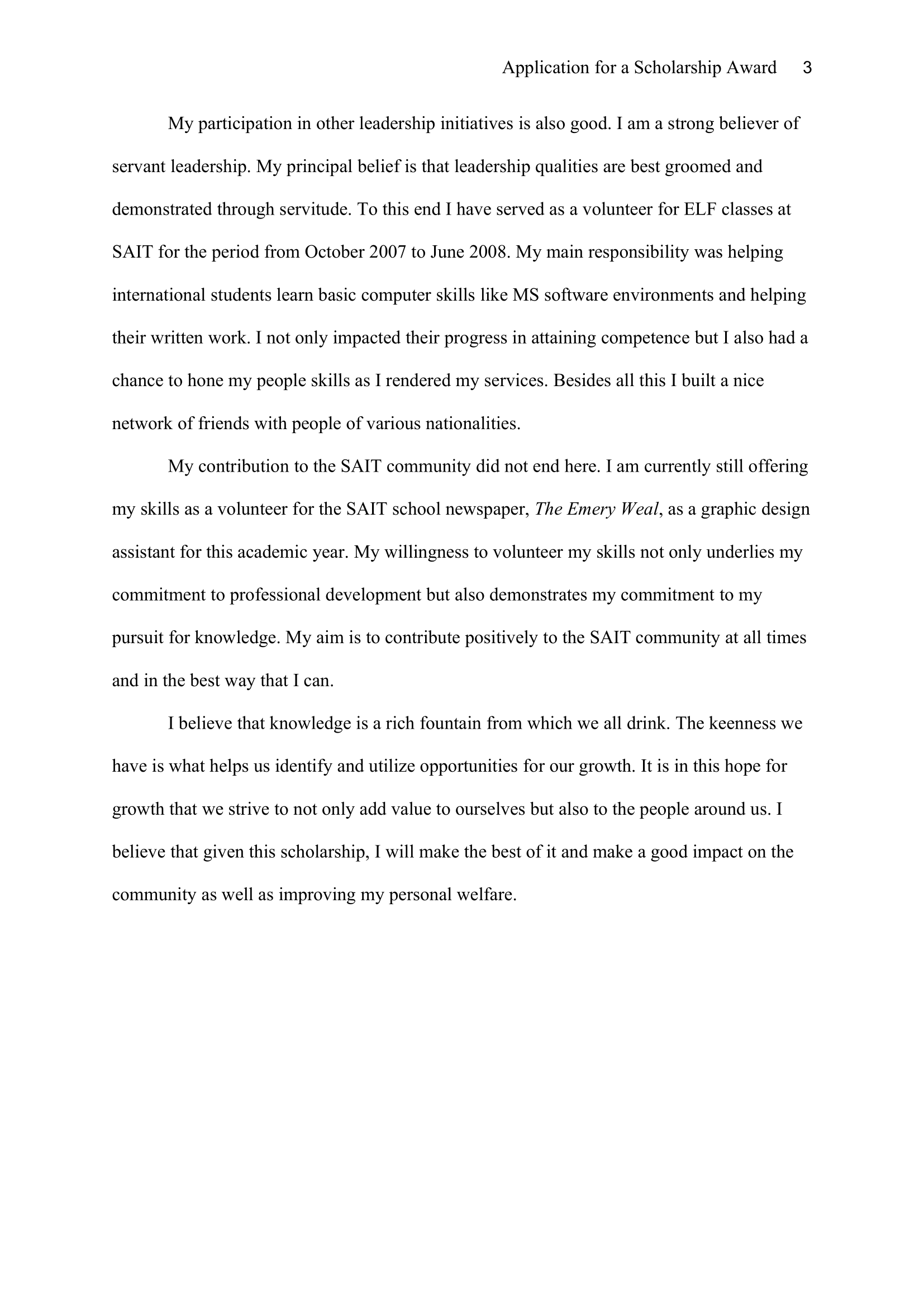 sample scholarship essay about why you deserve it