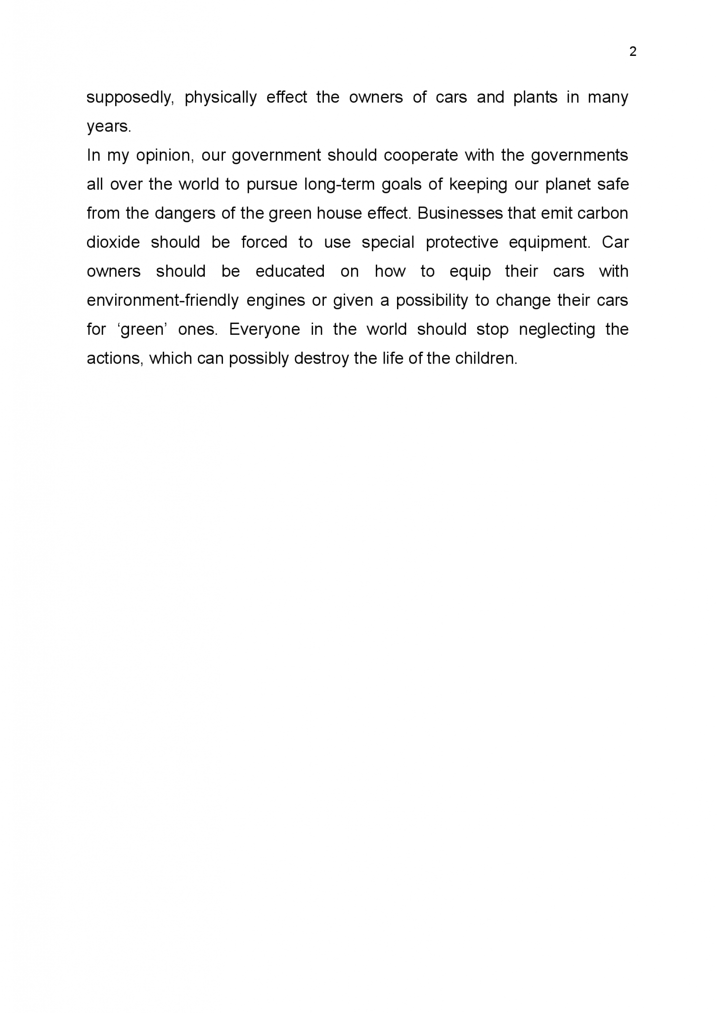 environment topic essay writing