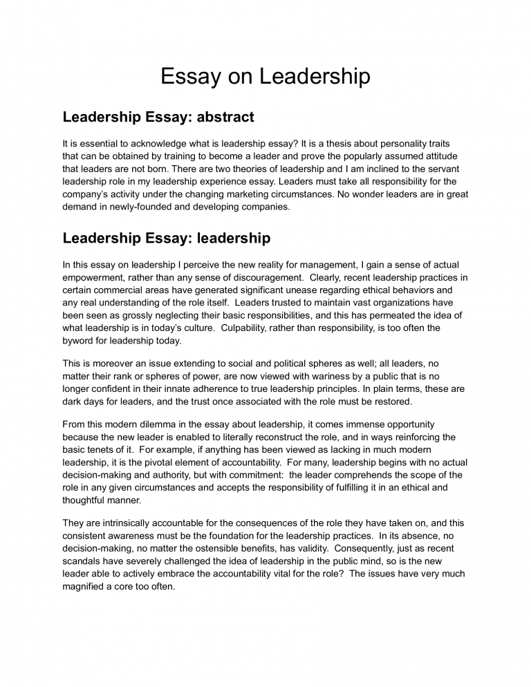 teacher leadership essay examples