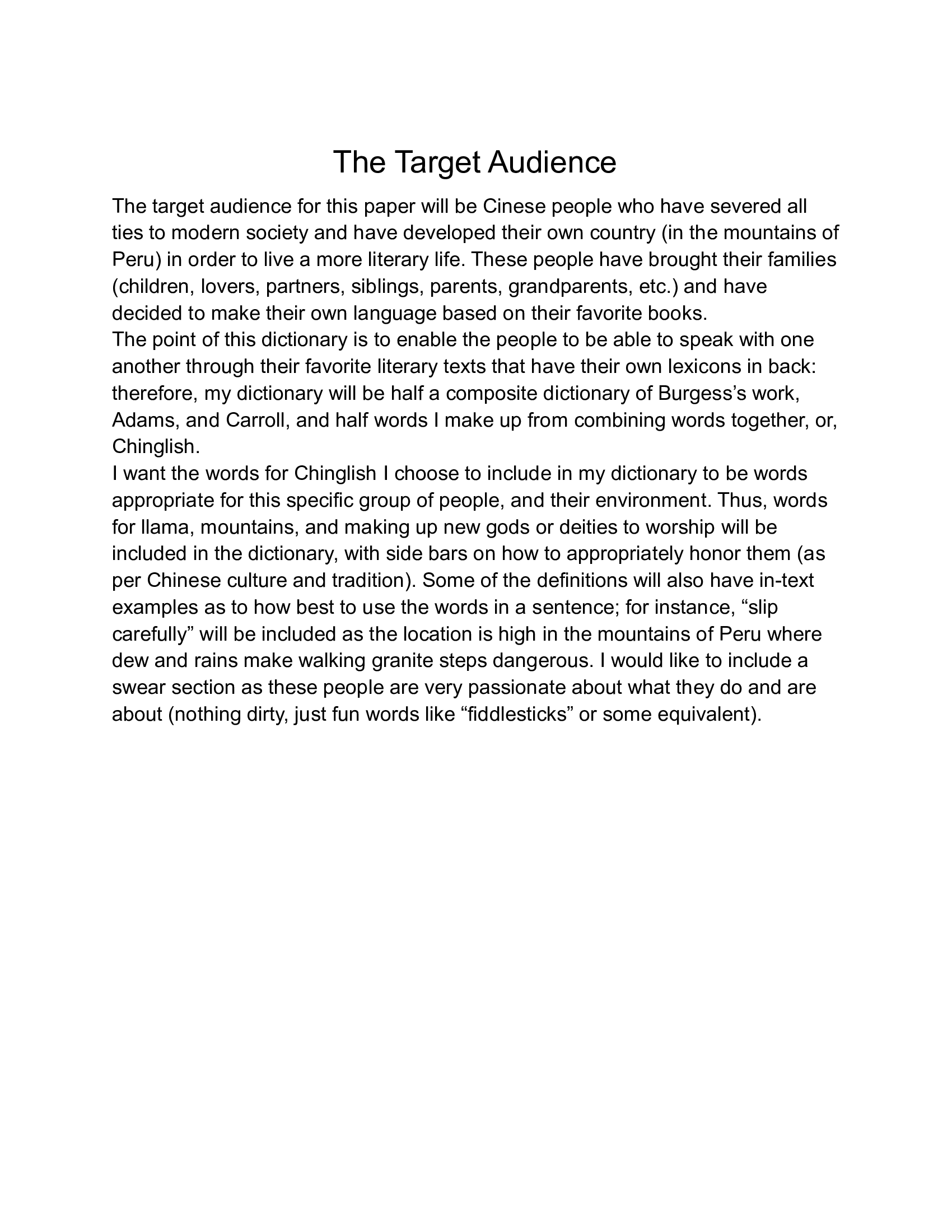 essay writing on target audience