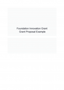 Examples of Successful Grant Proposals 1